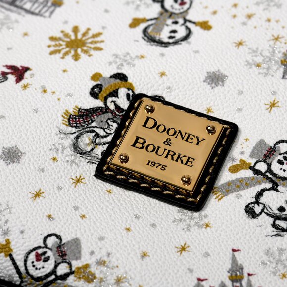 Disney Dooney & Bourke Holiday Mickey Minnie Castle Tote Bag Christmas NWT - Picture 7 of 7